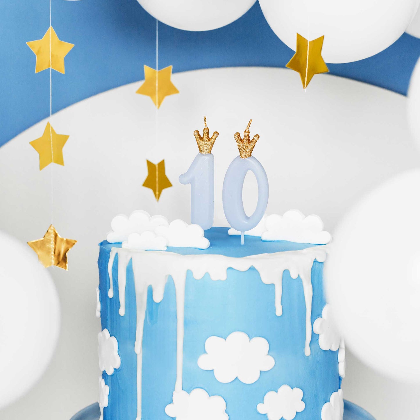 NUMBER CANDLE WITH CROWN