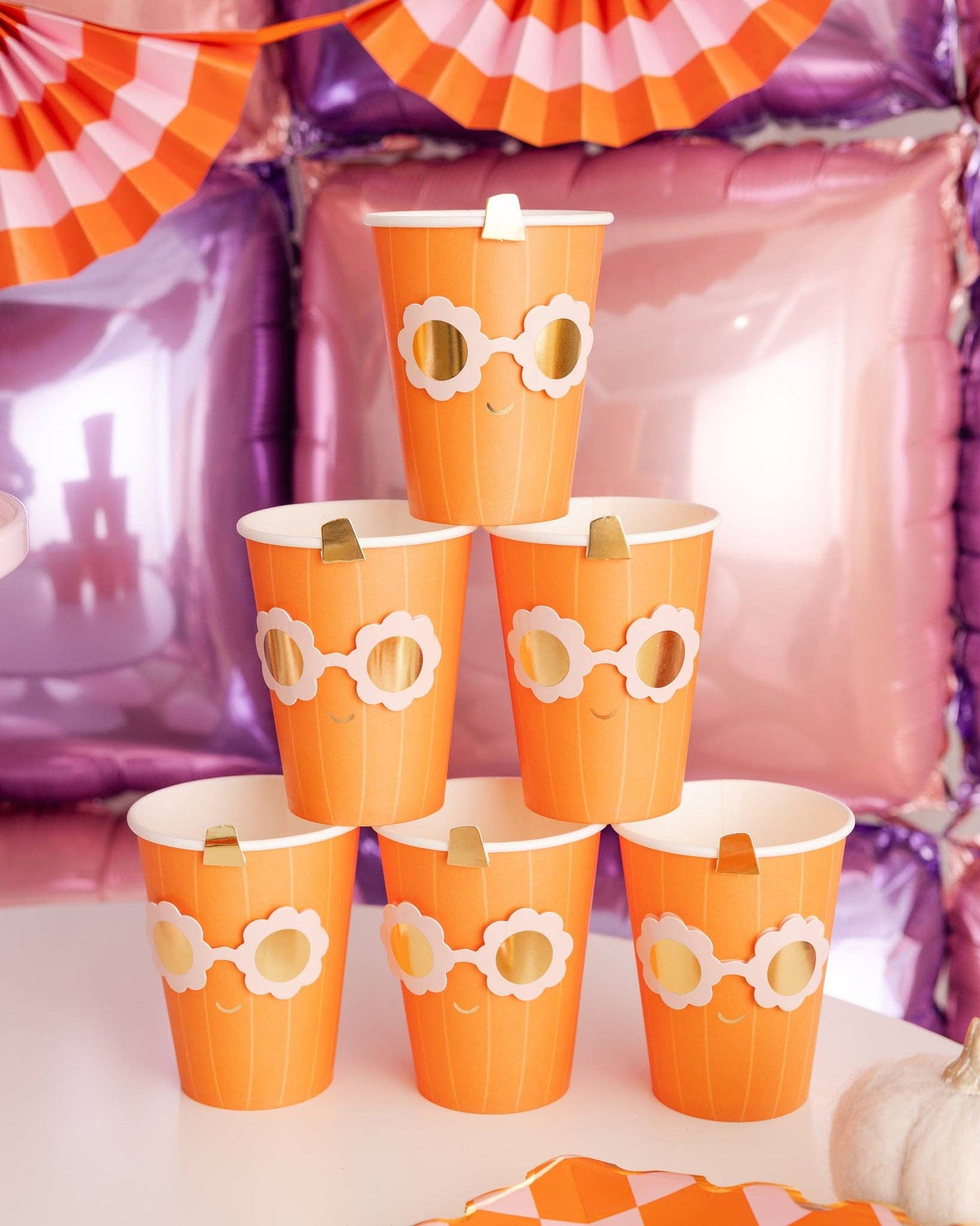 GROOVY PUMPKIN PARTY CUPS