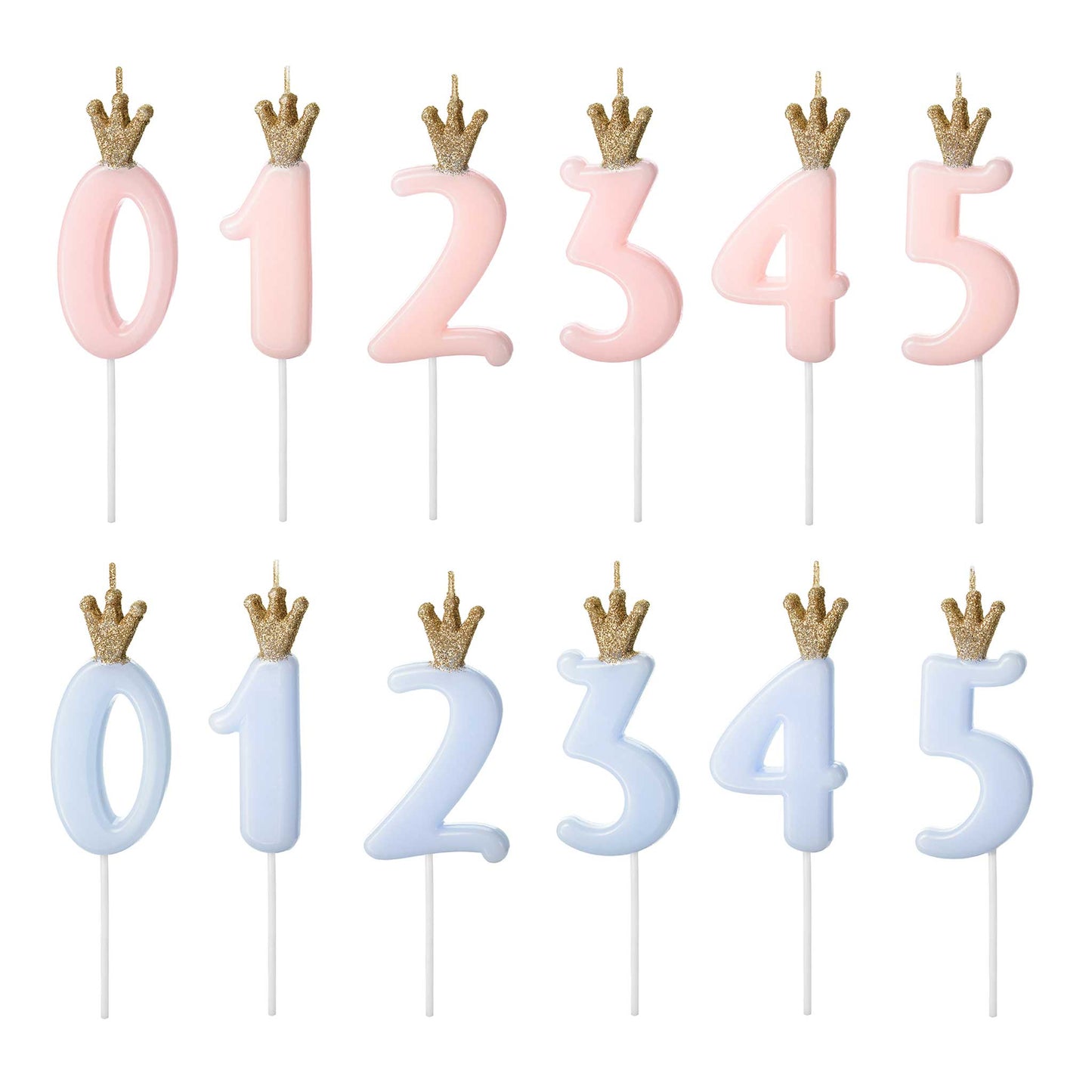 NUMBER CANDLE WITH CROWN