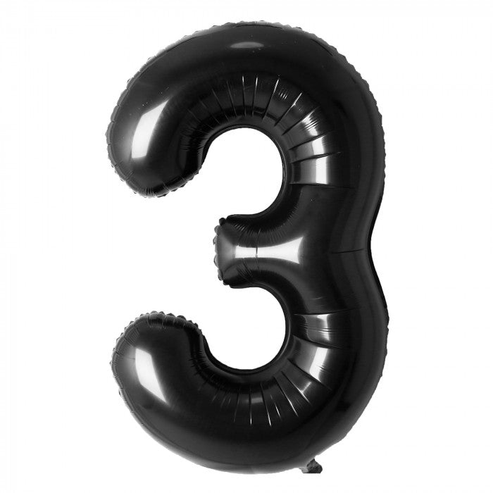 BLACK NUMBER FOIL BALLOON