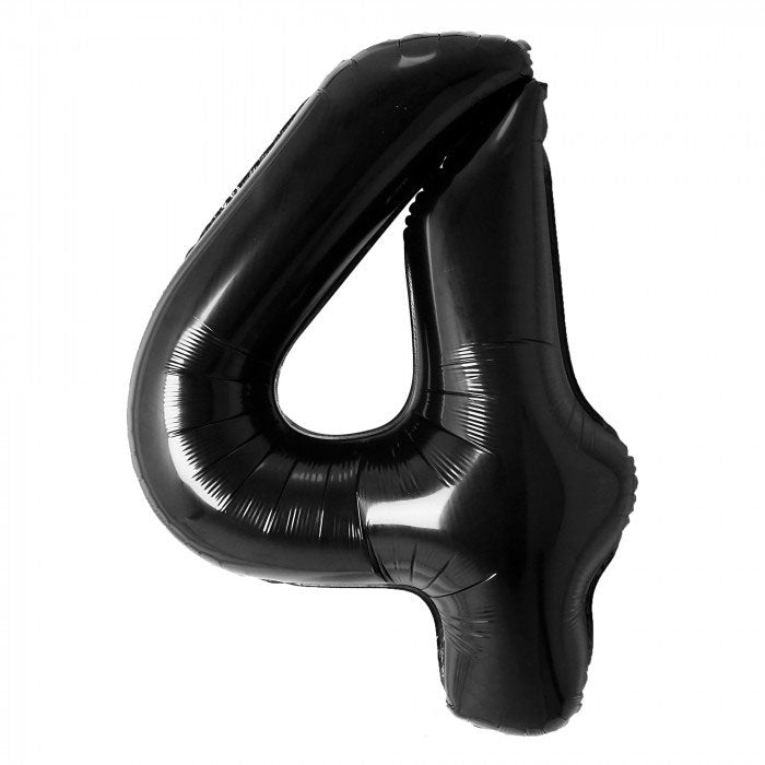 BLACK NUMBER FOIL BALLOON