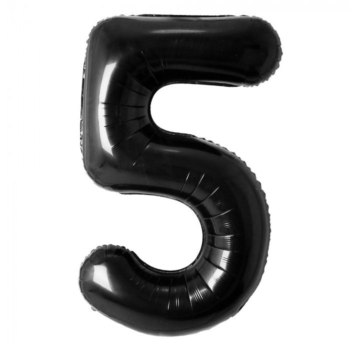 BLACK NUMBER FOIL BALLOON