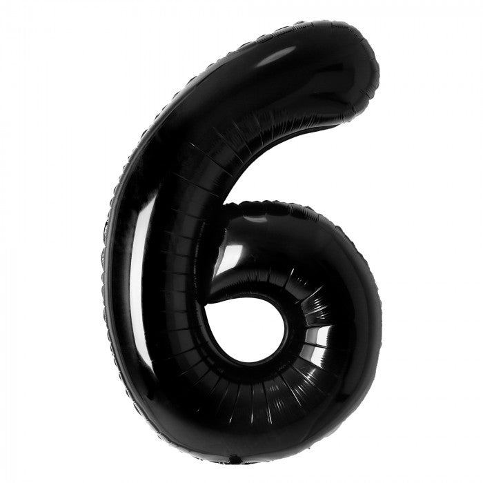 BLACK NUMBER FOIL BALLOON