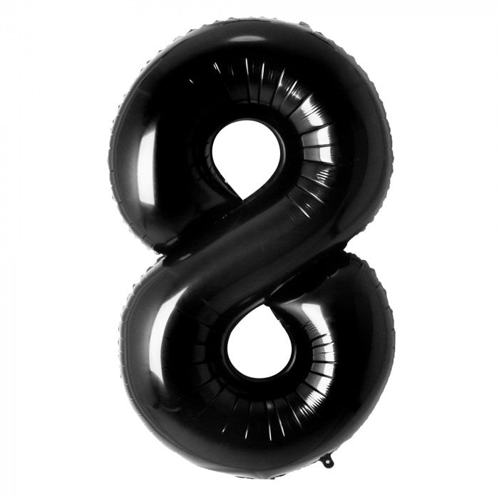 BLACK NUMBER FOIL BALLOON