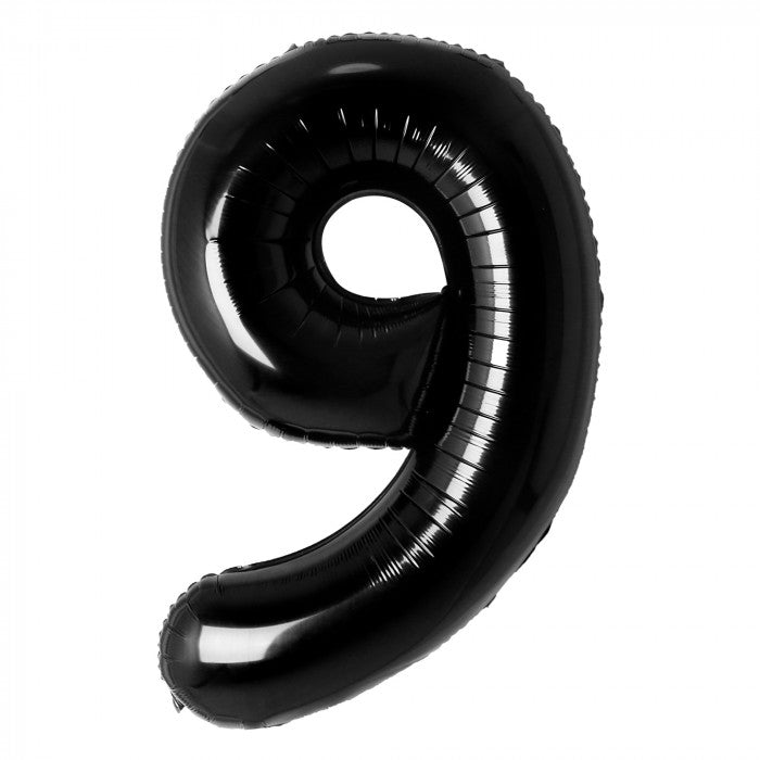 BLACK NUMBER FOIL BALLOON