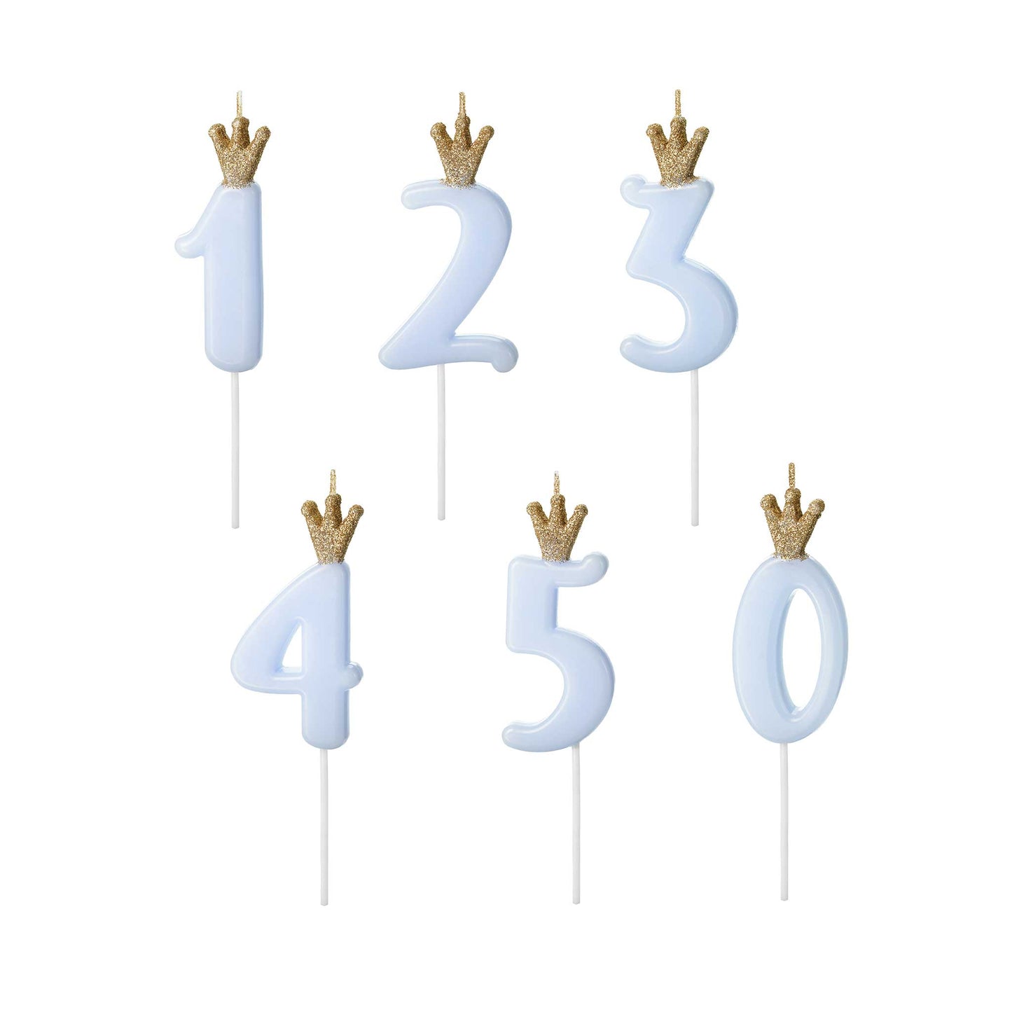 NUMBER CANDLE WITH CROWN