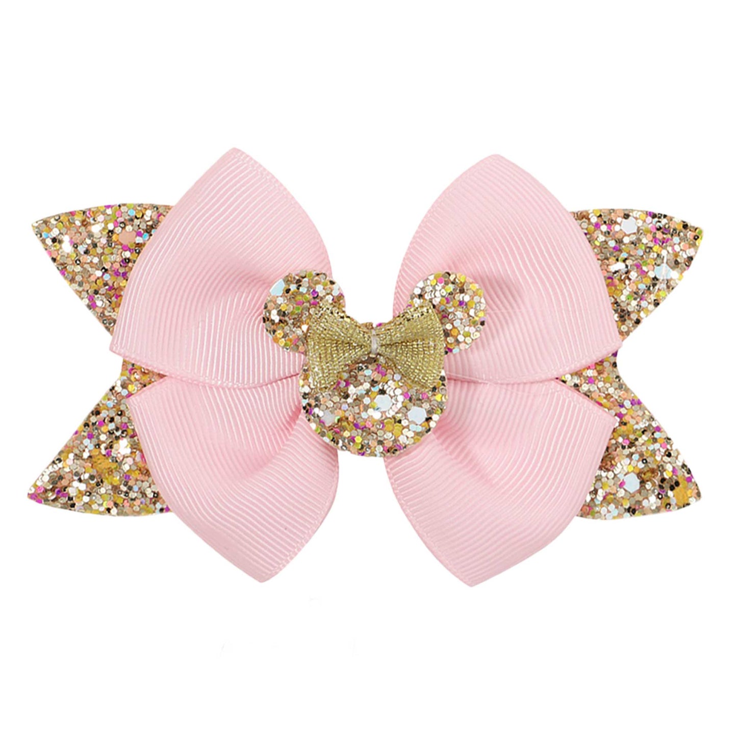 PINK SPARKLE MINNIE HAIR CLIP