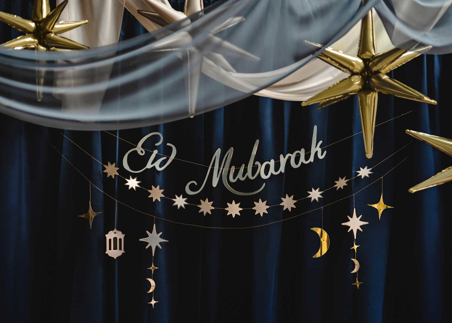 NAVY BLUE STARBURST FOIL BALLOON