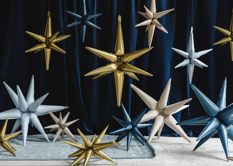 NAVY BLUE STARBURST FOIL BALLOON