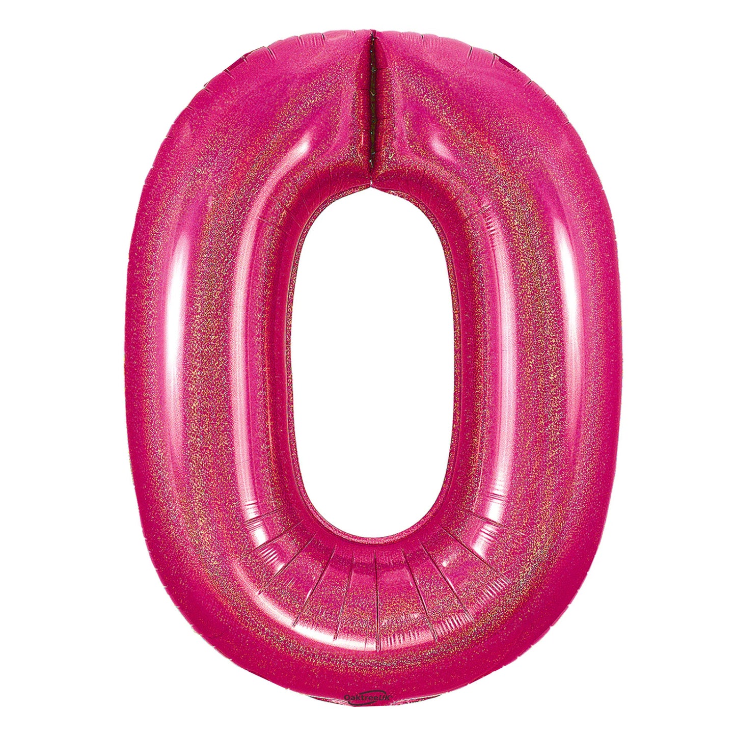 HOLOGRAPHIC PINK NUMBER BALLOON