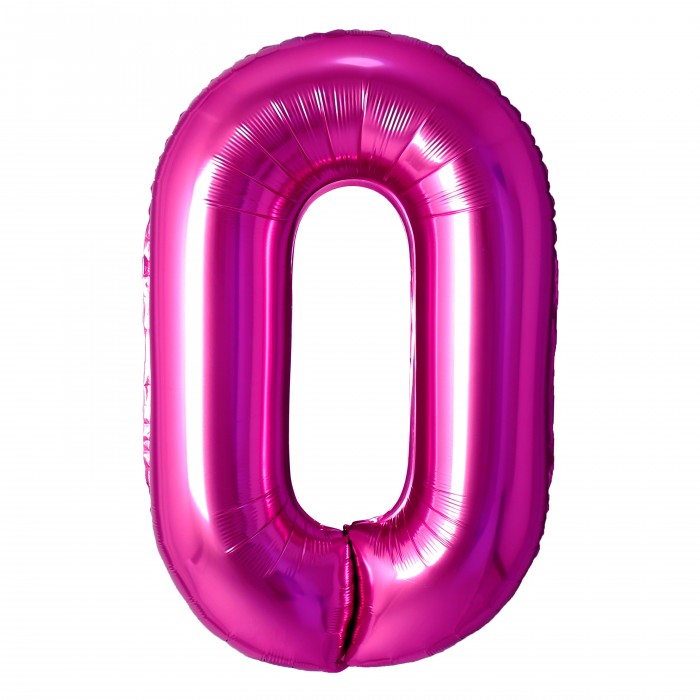 HOT PINK NUMBER BALLOON