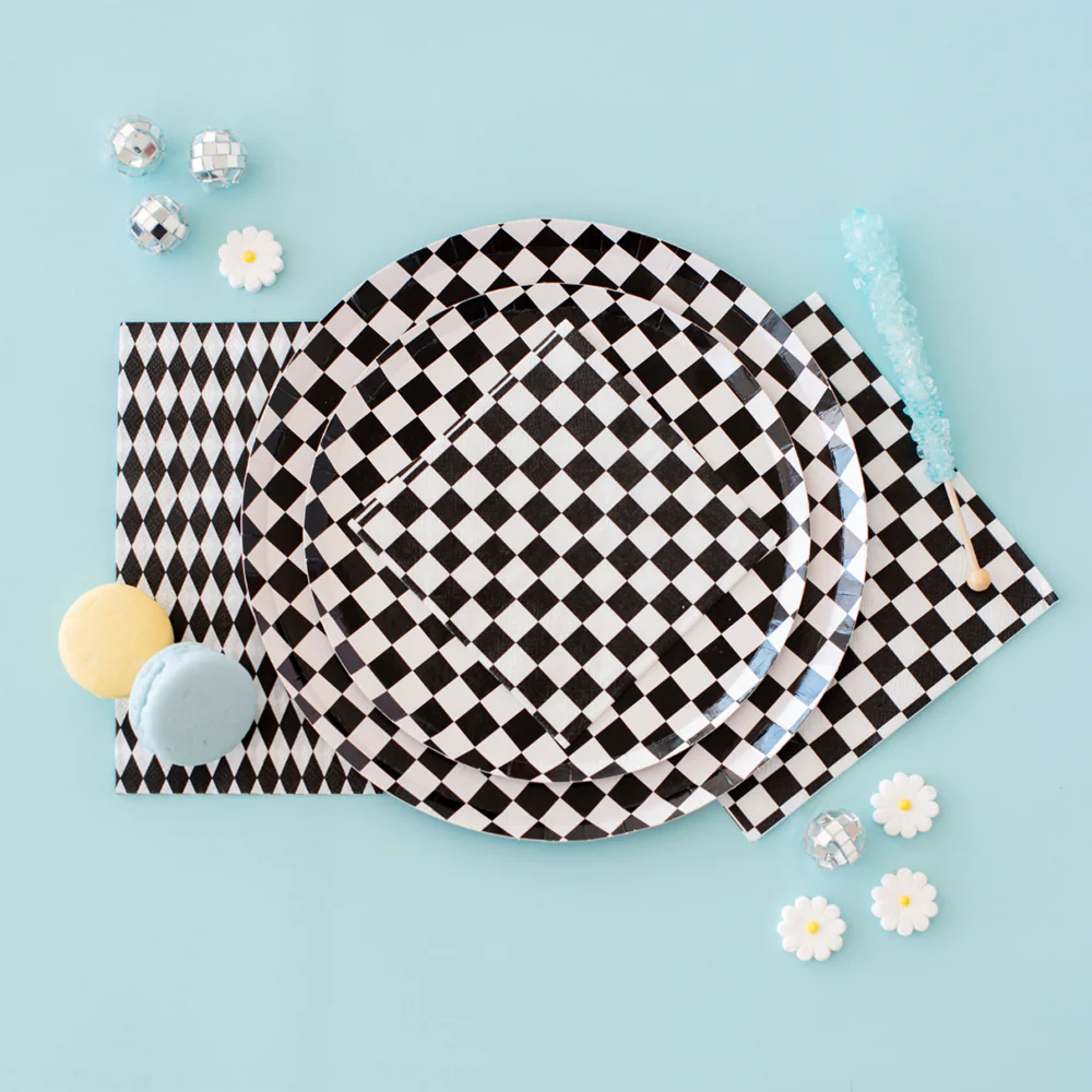 BLACK CHECKER NAPKIN