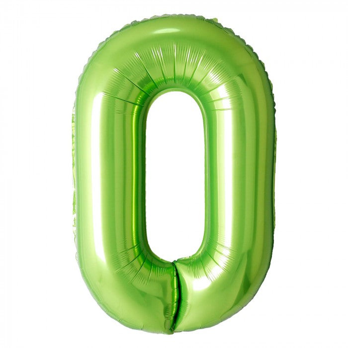LIME GREEN NUMBER BALLOON