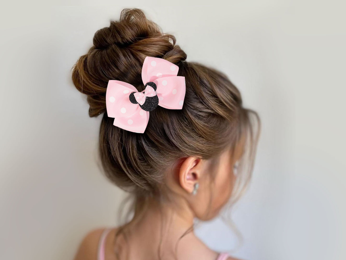LIGHT PINK MINNIE HAIR CLIP
