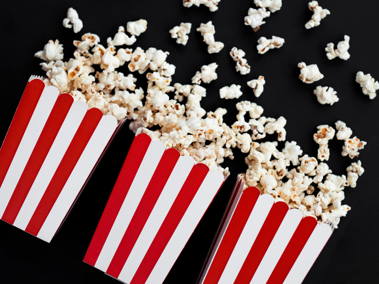 RED AND WHITE STRIPED POPCORN BOX