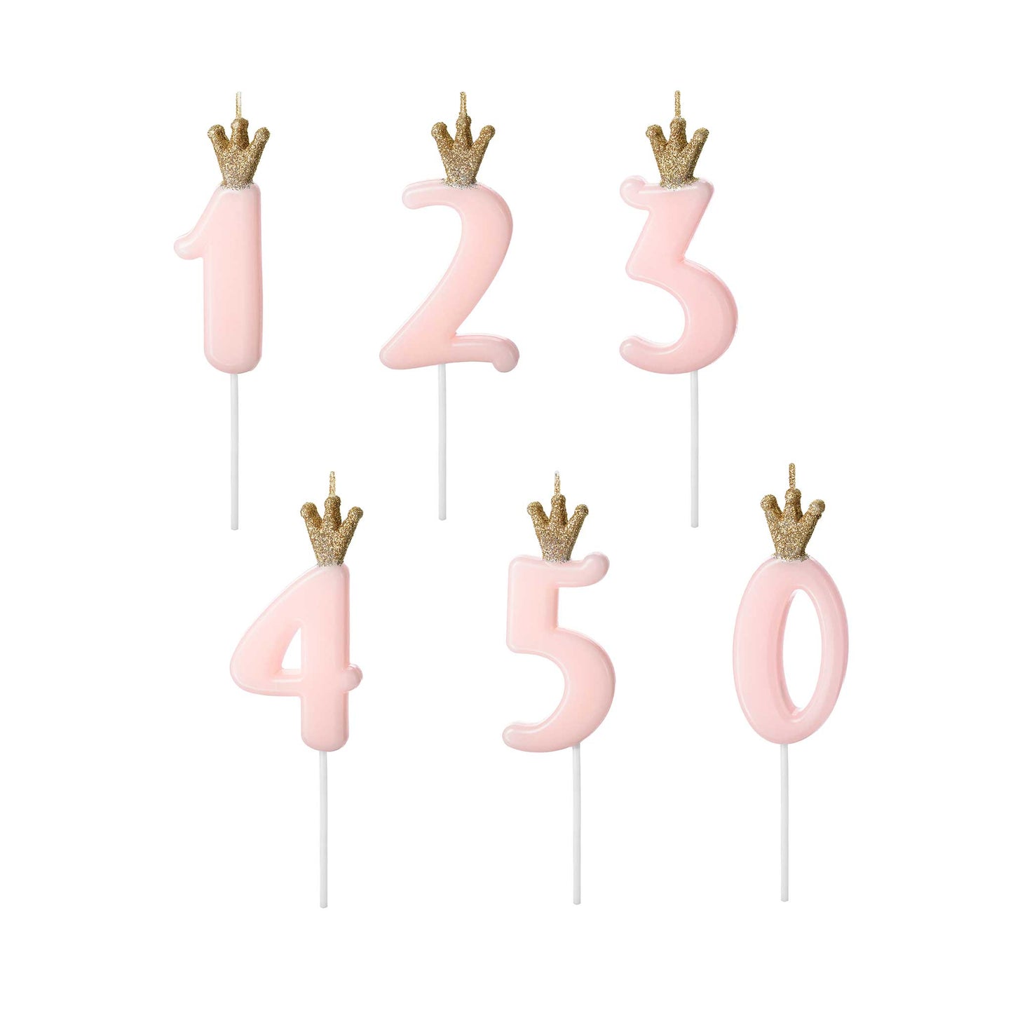 NUMBER CANDLE WITH CROWN