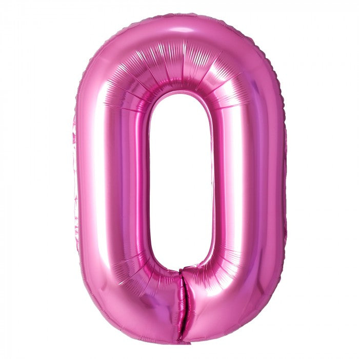 PINK NUMBER FOIL BALLOONS