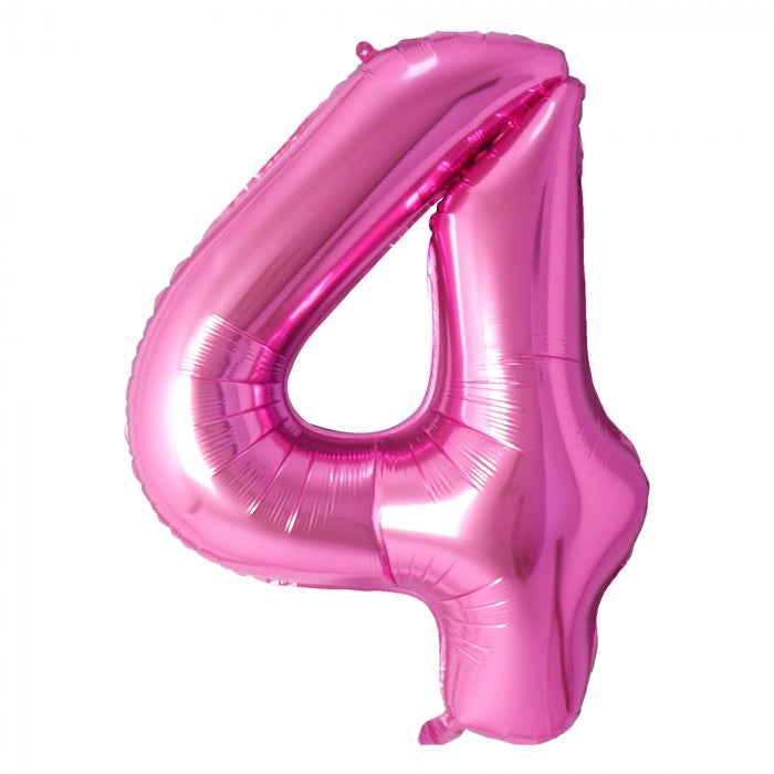 PINK NUMBER FOIL BALLOONS