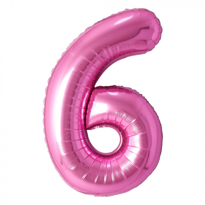 PINK NUMBER FOIL BALLOONS
