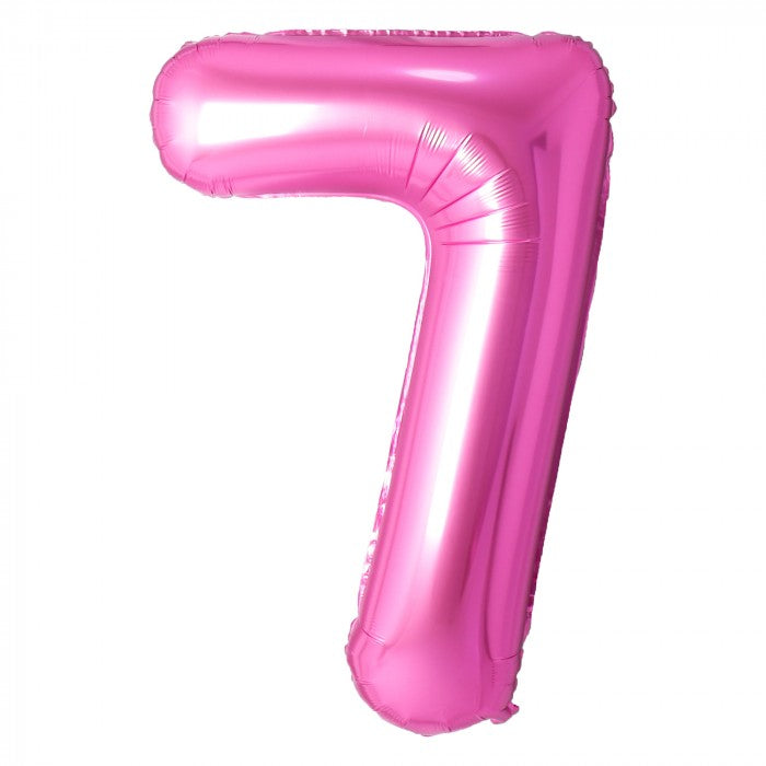 PINK NUMBER FOIL BALLOONS