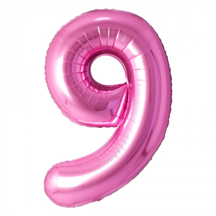 PINK NUMBER FOIL BALLOONS