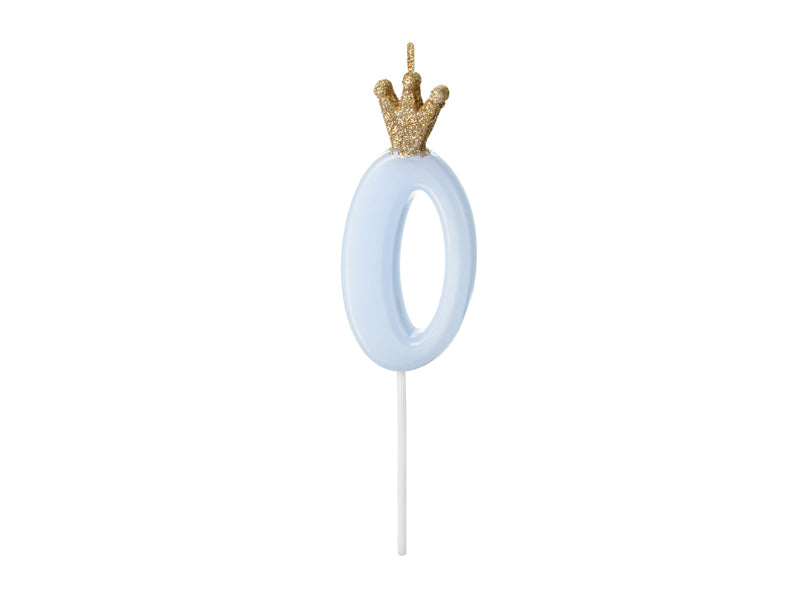 NUMBER CANDLE WITH CROWN