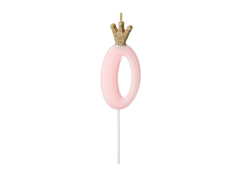 NUMBER CANDLE WITH CROWN