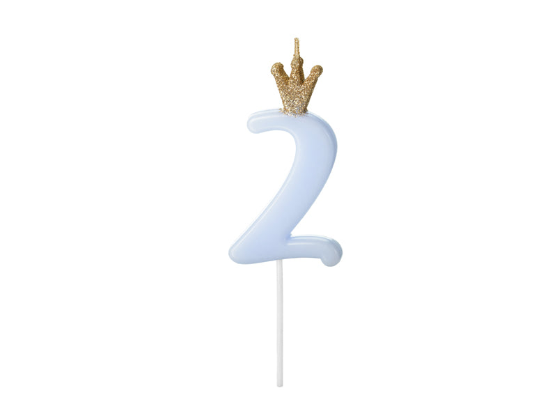 NUMBER CANDLE WITH CROWN
