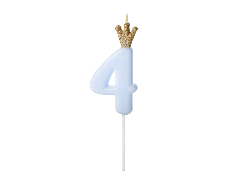 NUMBER CANDLE WITH CROWN