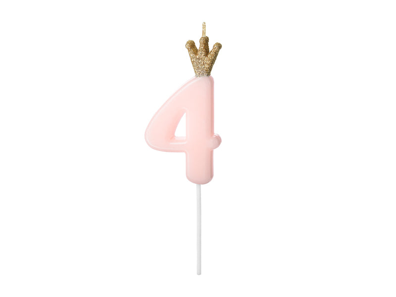NUMBER CANDLE WITH CROWN