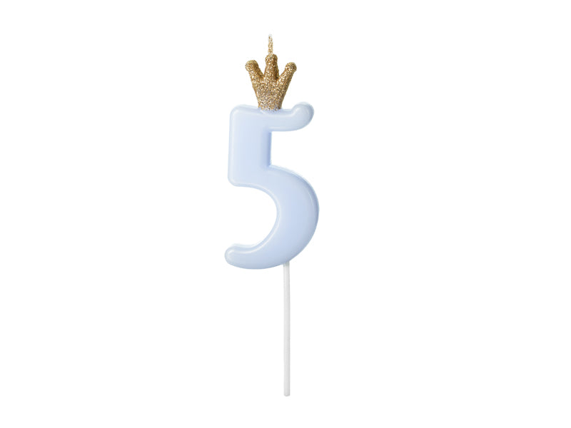 NUMBER CANDLE WITH CROWN