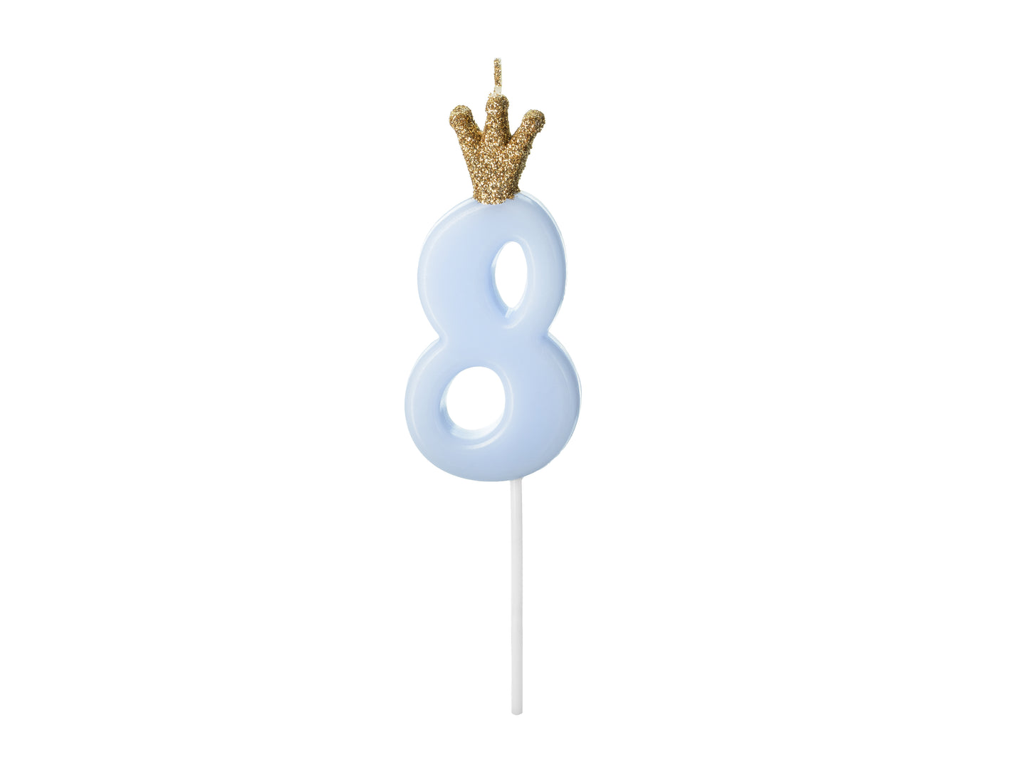NUMBER CANDLE WITH CROWN