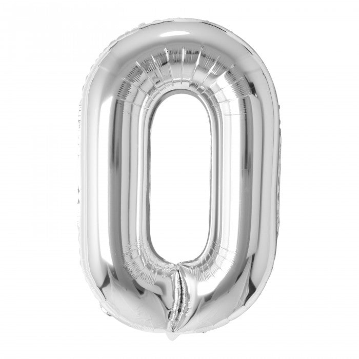 SILVER NUMBER BALLOON