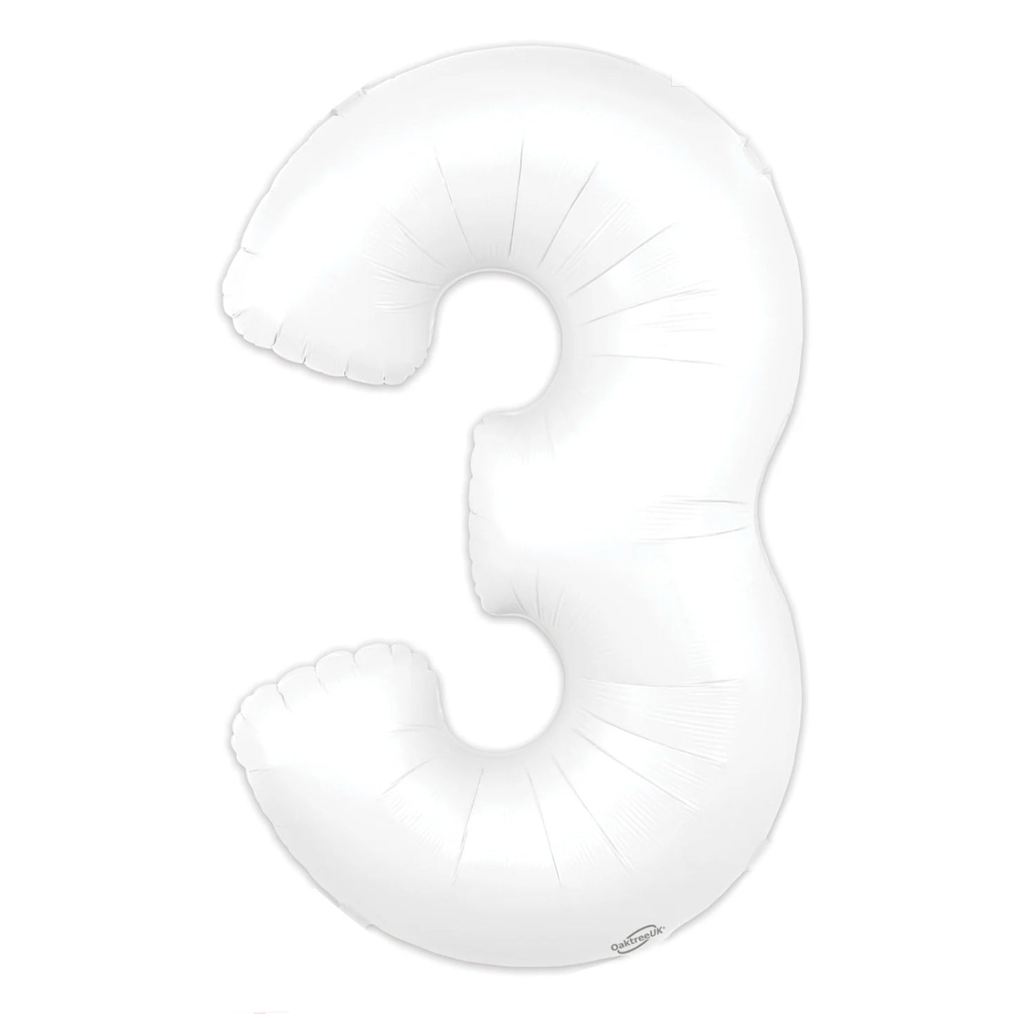 MATTE WHITE NUMBER BALLOONS
