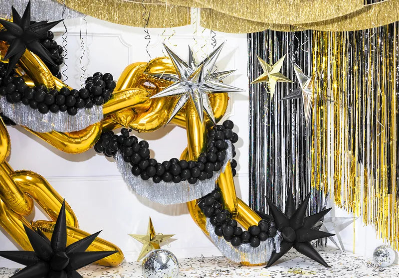 SILVER STARBURST FOIL BALLOON