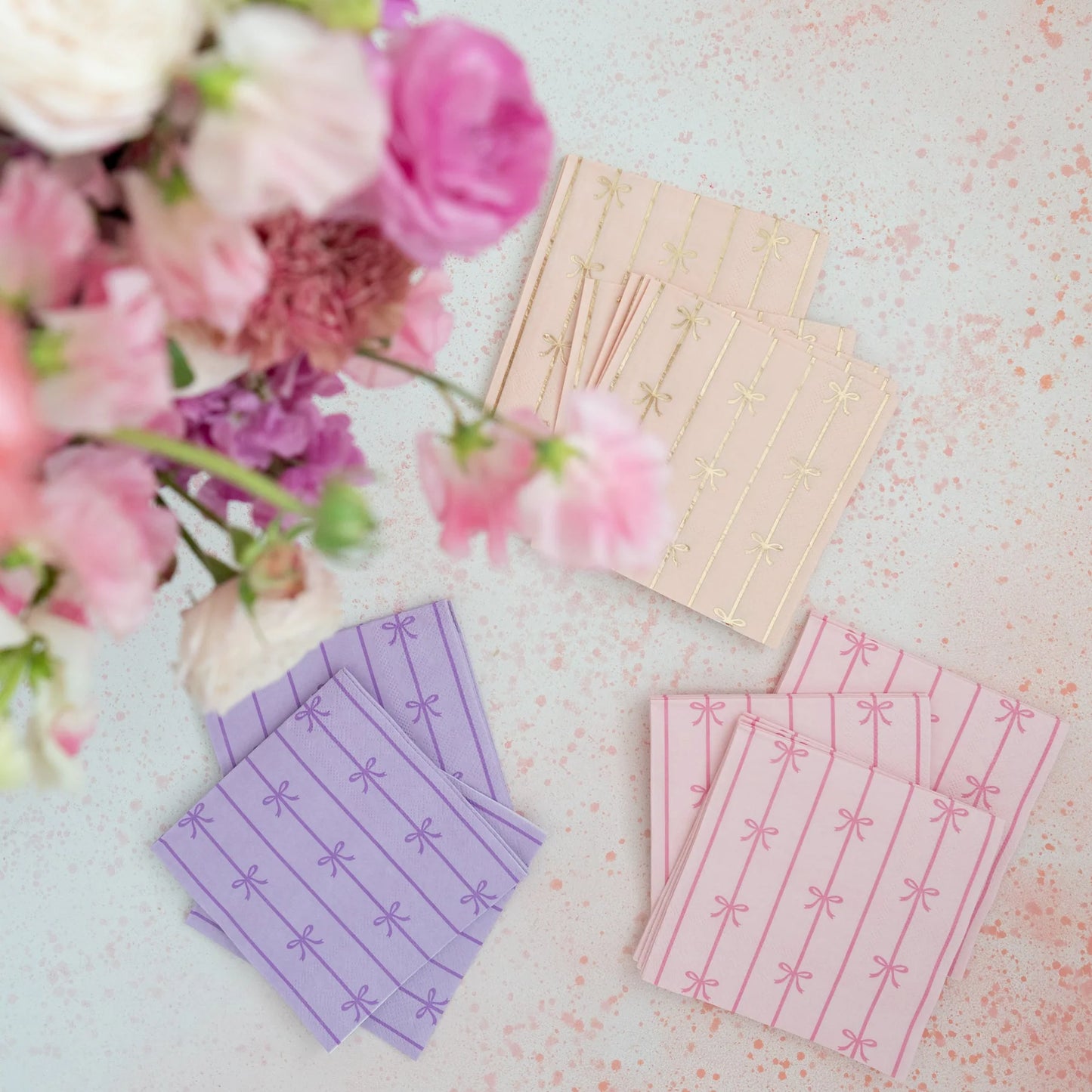 PINK BOW NAPKINS