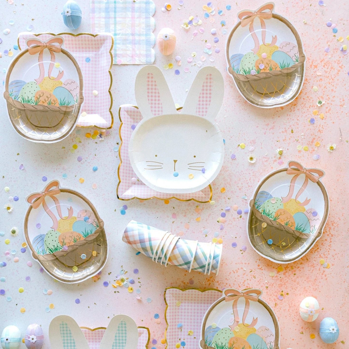 GINGHAM BUNNY PLATES