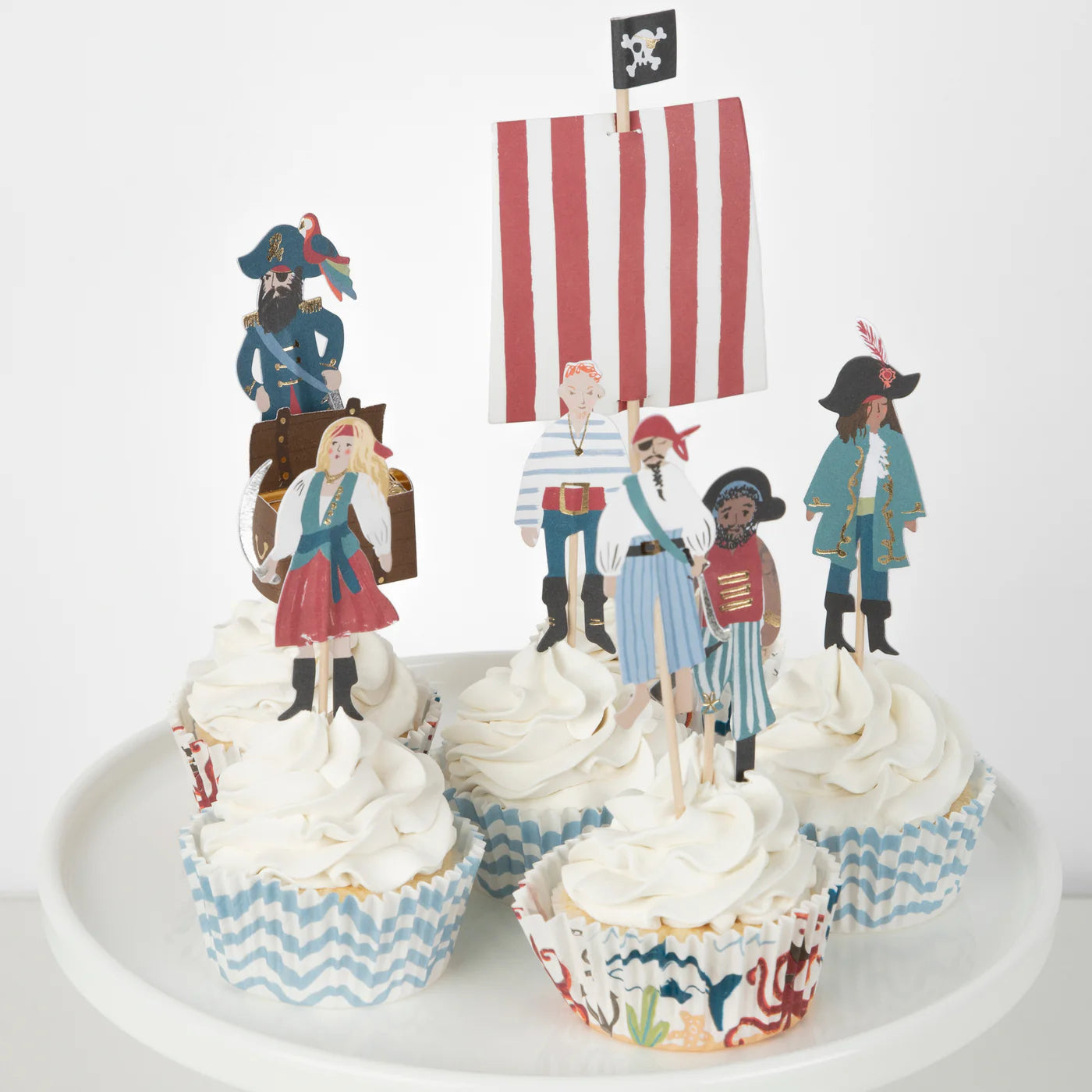 PIRATE CUPCAKE TOPPER SET