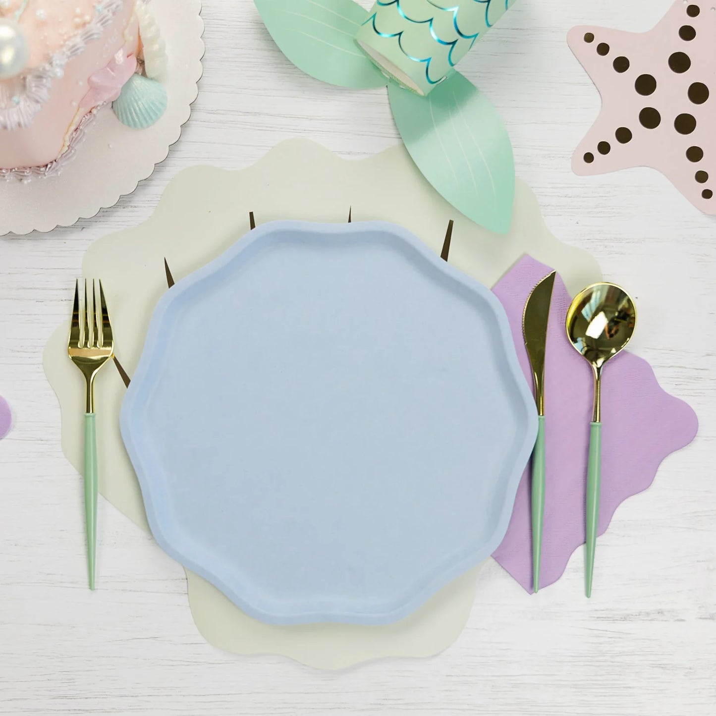 BLUE COMPOSTABLE PLATES