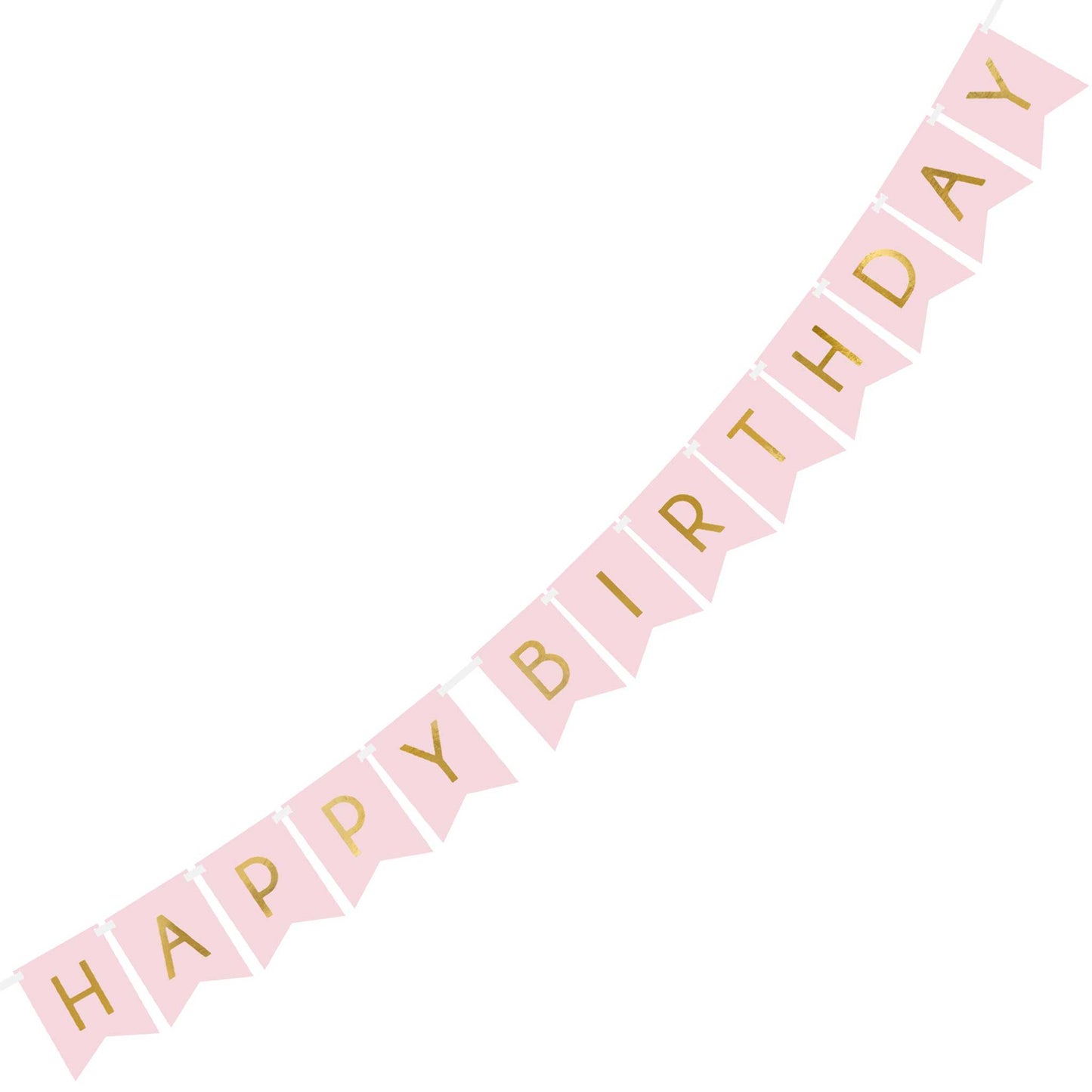 PINK HAPPY BIRTHDAY FLAG BANNER