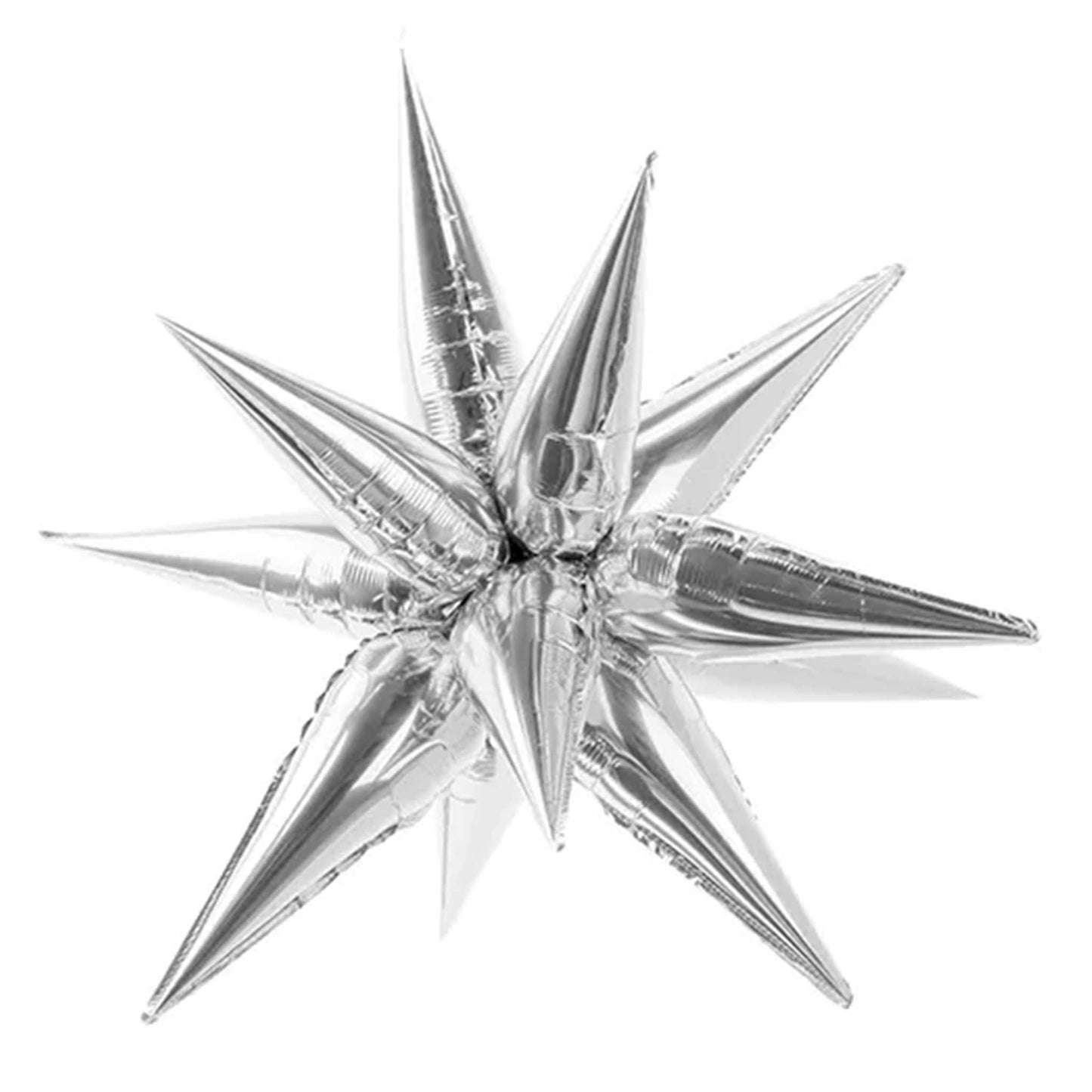 SILVER STARBURST FOIL BALLOON