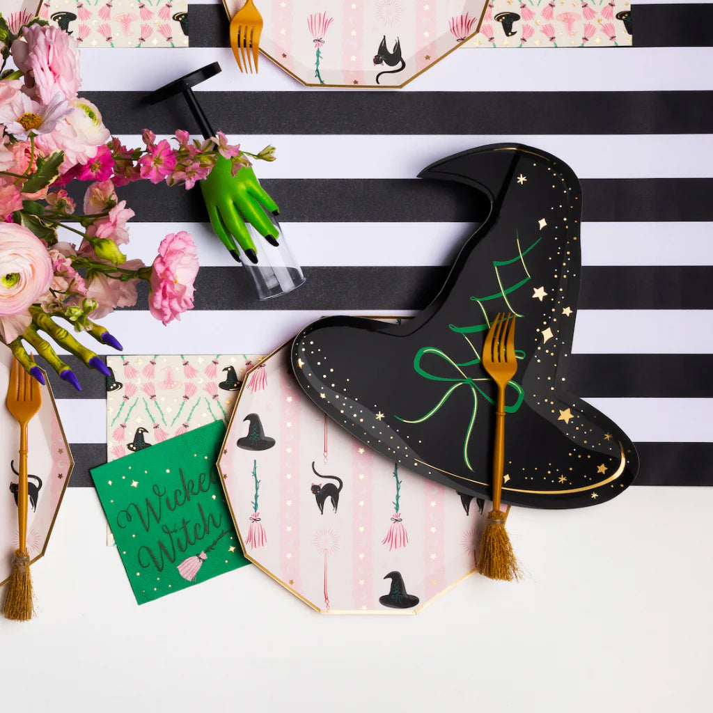 WITCH HAT + BROOM PLATES