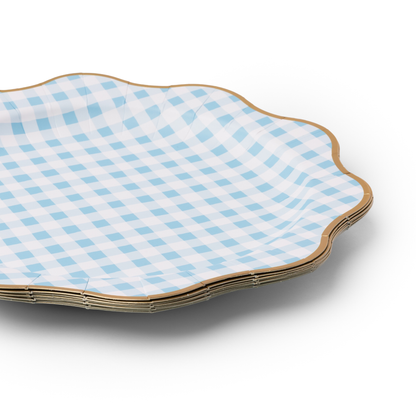 BLUE GINGHAM PLATES