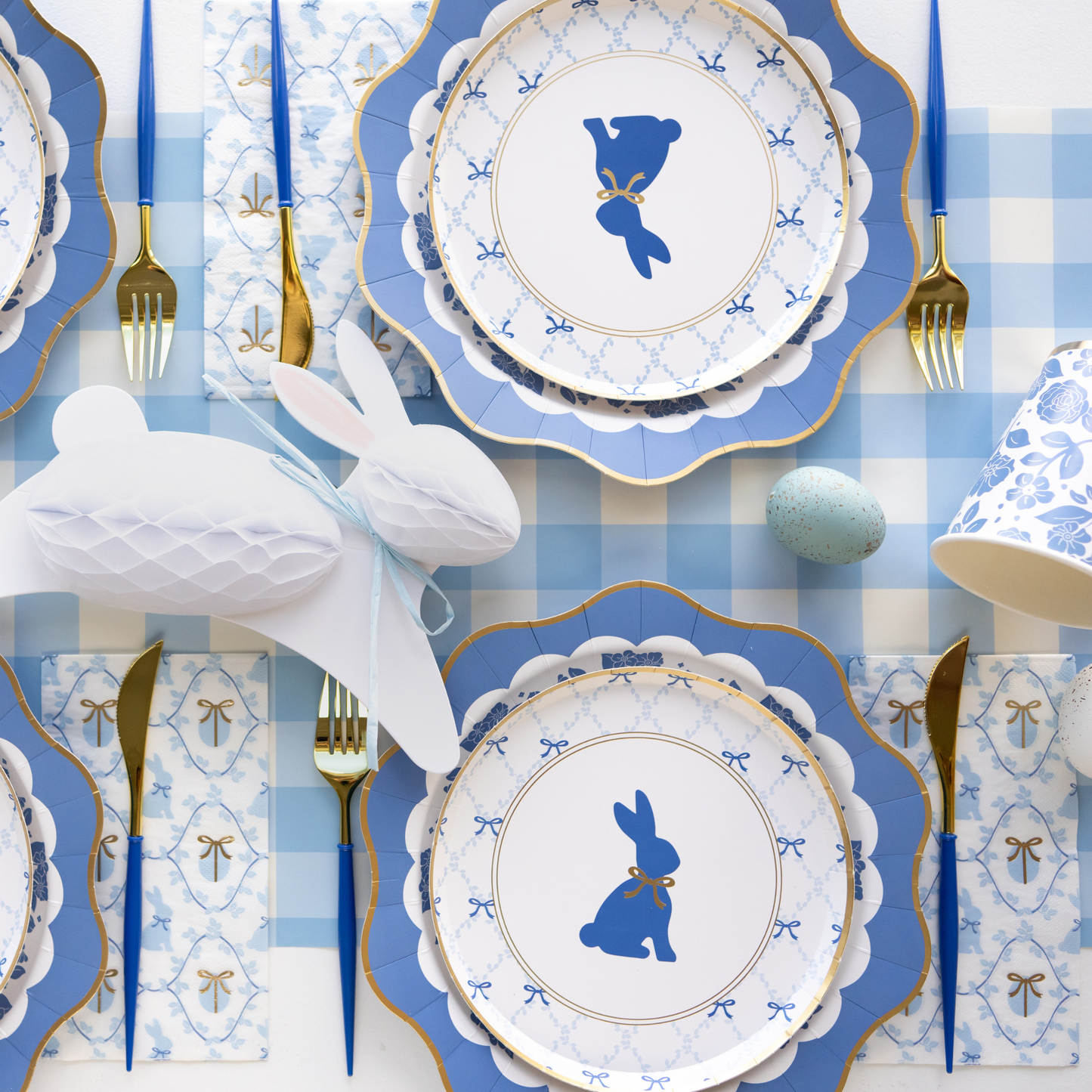 BLUE FLORAL PLATES