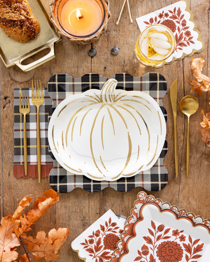 CREAM PUMPKIN PLATES