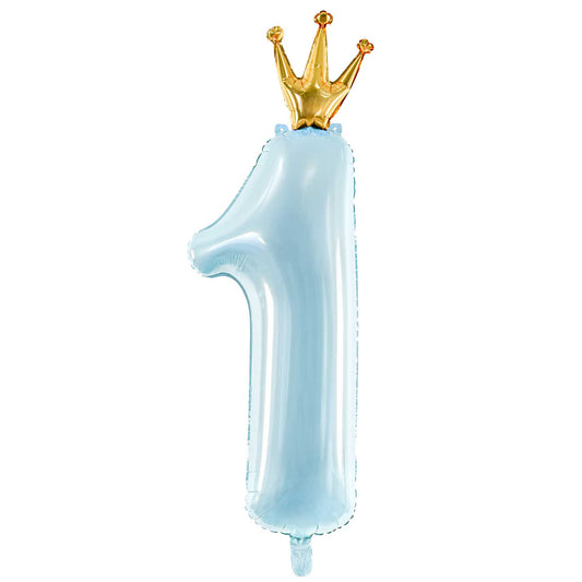 BLUE CROWN NUMBER 1 BALLOON