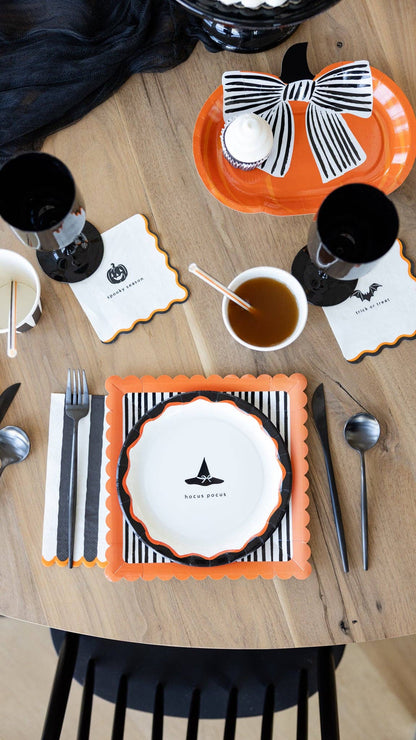 BOW PUMPKIN PLATES