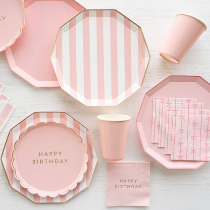PINK STRIPED PLATES
