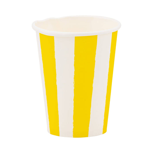 YELLOW STRIPED CUPS