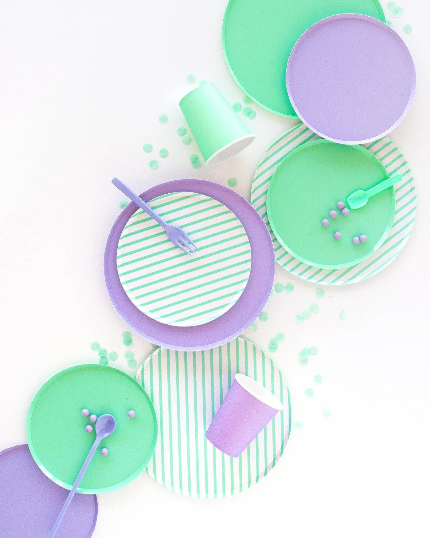 MINT STRIPED PLATES